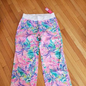 Lilly Beach Mid Rise Linen Palazzo Pants